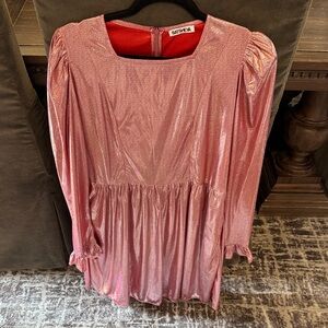 Batsheva Metallic Pink dress